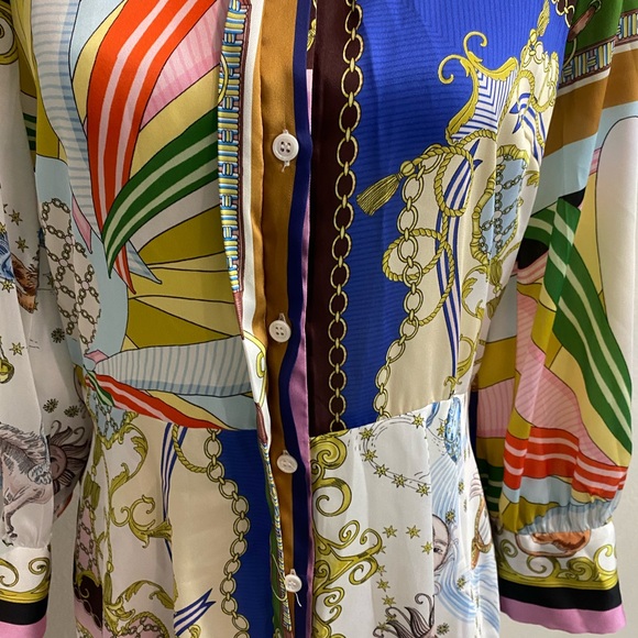 Women’s Size Small Zara Multicolor Chain Pattern Mini Dress - Picture 5 of 8